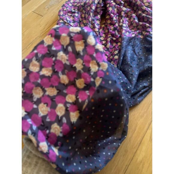 Unbranded women's fashion Floral & Polka Dot Patterned Infinity Scarf - Picture 3 of 5